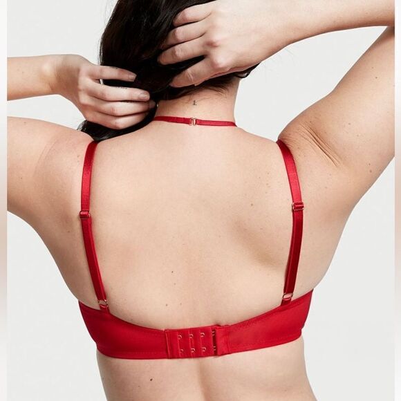 Victorias Secret Dream Angels Sweetheart Lace Ouvert cup Halter bra & panty Set - Picture 8 of 15